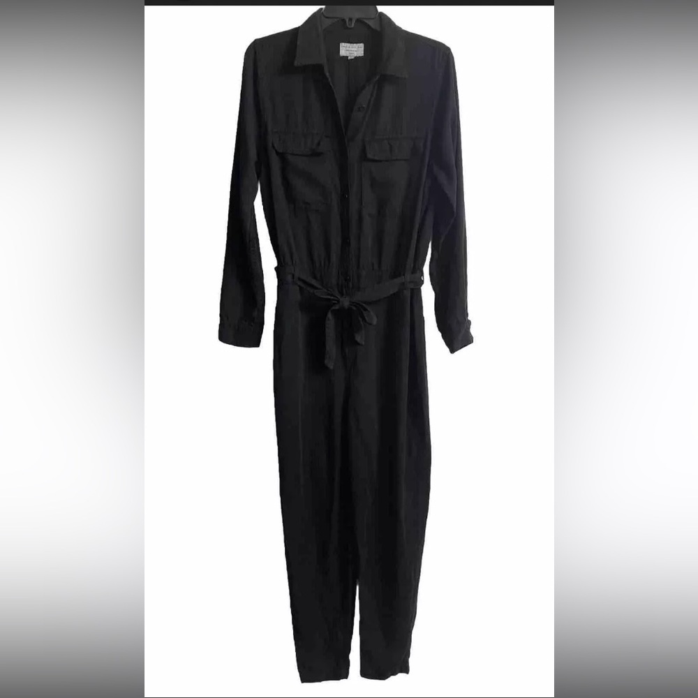 The Blue Shirt Shop Black Bedford & Greene Utility Jumpsuit Size Medium Tencel
